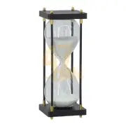 Hourglass With Wooden Frame Brown Office Shelf Home Decor Tabletop Decoration