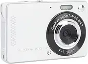 Yunir Digital Camera, HD Camera 1080p Point and Shoot Kids Kids, 50mp Autofocus Anti Shake Compact Portable Small, Type C Rechargeable Travel Camera with 2.8 Screen Camera (Silver)