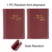 120Grid DARKRED COIN BOOK ALBUM FOLDER FOR COLLECTION MONEY PENNY STORAGE HOLDER