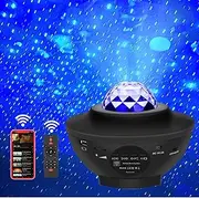 KOSU Galaxy Projector Star Projector with Remote Control, Color Changing, Music Bluetooth Speaker, Timer, Star Sky LED Night Light for Baby Kids Bedroom Party Deco Dance Night Speaker with Lights
