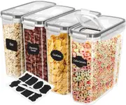 Cereal Storage Container,BPA Free Plastic,Dry Food Storage ,Cereal Dispenser for Kitchen & Pantry
