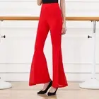 Lady Modal Flare Pants Bell Bottom Trousers High Waist Dance Yoga Latin Bottoms