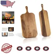 Lightweight Acacia Wooden Cutting Boards with Handles - Easy to Clean and Serve