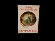 1988 Schmid Charles Wysocki Glass Christmas Ornament Merry Christmasmakers