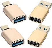 OHPHCALL 4pcs USB Adapter USB-c to USB 3.0 Converter USB-c to USB 3.0 Adapter USB c Converter USB-c Male to USB Female Adapter OTG Adapter Aluminum Alloy Telephone Charger