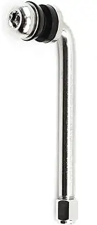 90 Degree Chrome Tire Valve 2" (50mm) - Universal, Fits Most European/US Models, Custom Rims and Low Profile Tires | Heavy Duty CNC Brass Valve with Double Cap (153-80)