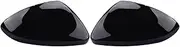 Mirror covers 1 Pair Black Car Left & Right Side Rearview Mirror Cap Cover Plastic For Golf 2015 2016 2017 2018 2019 2020