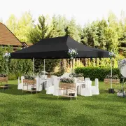Costway3 x 6 M Canopy with 6 Detachable Sidewalls-Black