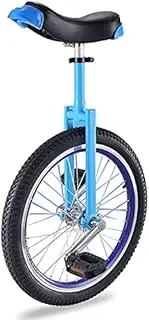 FREEZYMAN 20 Inch Unicycle for Adults Kids, Steel Frame, One Wheel Balance Exercise Fun Bike for Teens Men Woman Boy Girl, Mountain Outdoor ( Color : Blue )