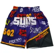 Premium Phoenix Suns Purple Graffiti Pocket Basketball Shorts