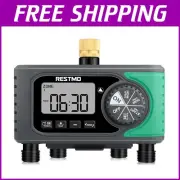 Advanced 4-Outlets Sprinkler Timer with Flexible Watering Modes for Gardens