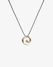 Gold Spiral Cord Necklace