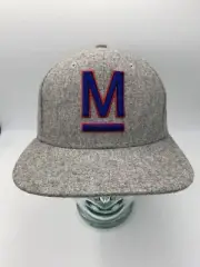 FRED SEGAL New Era Hat Monogram ‘M’ 9fifty SnapBack Tweed Cap Gray Men’s NEW NWT