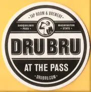 Dru Bru Taproom & Brewery Beer Coaster Snoqualmie Pass WA