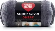 RED HEART Super Saver Ombre Yarn 10 oz Anthracite