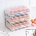 15 Grid Egg Storage Box Egg Box Tray With Lid Drawer Egg Carton PP Cases Refrige