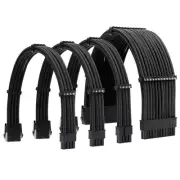 PSU Extensions Sleeved Cables Kit - 18AWG 30cm ATX 24pin, CPU4+4p, PCI-E 6+2p...