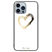 For iPhone 15 Pro Pattern Printing Back Cover Tempered Glass+PC+TPU Phone Case