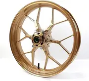 Gold Front Wheel Rim Compatible with Honda CBR1000RR Fireblade 2008-2016, Bearing included, Motorcycle Replacement Accessories Parts