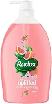 2 xRadox Shower Gels Feel Uplifted Pink Grapefruit & Basil Scent Body Wash 1l