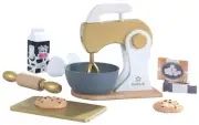 KidKraft Modern Metallics Toy Mixer & Food Kitchen Baking Accessories Set