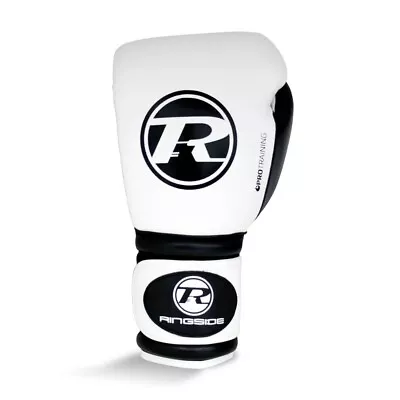 Ringside Leather Pro Training G1 Boxing Gloves White Sparring Fight Mitts