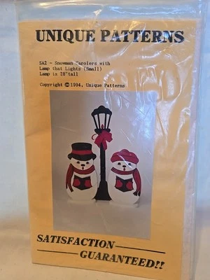Unique Patterns For Wooden Yard Art Patterns Snowmen Carolers Lamp 2 Directions
