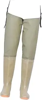 [koolsoo] Hip Waders Hip Boots Rainboots Lightweight Planting Outdoor Work Wear Resistant Cleated Sole for Men and Women Waterproof