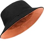 [Zylioo] Oversize XXL 100% Cotton Bucket Hat,Reversible Trendy Fisherman Hats,Double Side Wear Fishing Summer Sun Hat