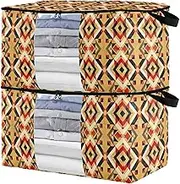 sanluoli 60L 2 Pack Under Bed Boot Storage with Reinforced Handles, clear window Closet Storage Organizer