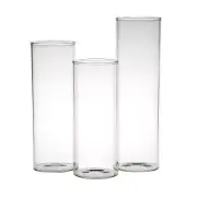 Glass Cylinder Vase Set, Birthday, Home Decor, 3 Pieces