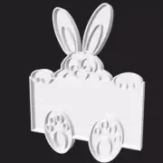 Banner Bunny - Cookie cutter and embosser stamp set *FREE AUS POST*