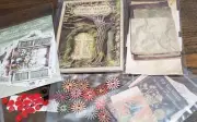 6 PACK 180+ Pc Junk Journal Vintage Ephemera Paper Stickers Scrapbook Cards Tags