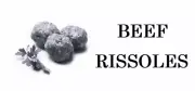 Beef Rissoles, Label, Commercial, Food, B/W, Meat Takeaway, Asian, Indian