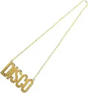 [UPKOCH] Hip Hop Disco Necklace Men's Music Letter Chain Stylish Party Accessory