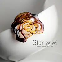 在飛比找PChome24h購物優惠-【Star wiwi】浪漫花朵造型抓夾《2入組》《琥珀棕色》