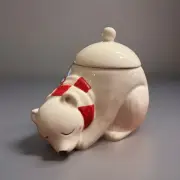 Blushing Polar Bear Ceramic Cookie Jar by Magenta