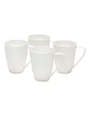 [Salt&Pepper] Edge Mug 420ml Set of 4 in White