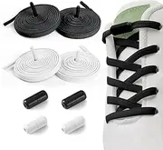 [Cadimus] 2 Pairs of Elastic Shoelaces Without Tying Adjustable Shoelaces with Metal Capsule, Lazy Shoelaces, Universal Shoelaces, No Tie Shoelaces for Adults and Children