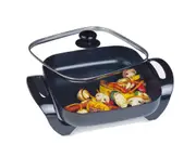 Maxim Non-Stick Coated Electric Square Frypan Cooker Thermostat Control-BR01