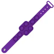 Push Pop Bracelet Bubble Pop Fidget Toy Sensory Wrist Band Solid Color Purple