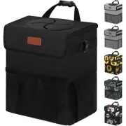 Car Trash Can for Car Cute Car Trash Bag Bin Hanging 2.2 Gallons Black