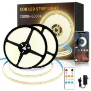 COB LED Strip Lights 100ft,3000K DC 24V Dimmable Warm White Flexible LED Rope...