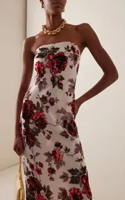[Rodarte] Floral Velvet Devore Gown