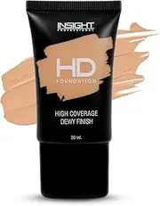 [INSIGHT] Cosmetics HD Full Coverage Foundation For All Skin Types | Dewy Finish | High Coverage | Paraben Free | Lightweight | 20Ml (FD30-LN10), Pack Of 1