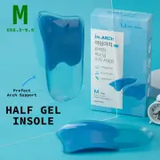 Insoles Shoe Inserts Arch Support for Plantar Fasciitis Foot Pads Gel Half M