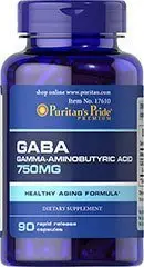 在飛比找Yahoo!奇摩拍賣優惠-美國普麗普萊puritan GABA 氨基丁酸750mg*9