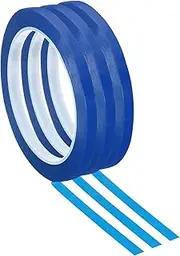 uxcell 3 Pack Whiteboard Tape, 7mm 1/4" Width Art Tape Dry Erase Board Pinstripe Thin Tape for Graphic Chart Grid Drafting Electrical Marking, Blue