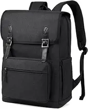 VASCHY Vintage Water Resistant Backpack for Men Women 15.6 inch Laptop Backpack for Business,College,Travel Casual Daypack