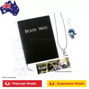 Death Note Notebook w Feather Pen&Random Bookmark&Necklace Journal Cosplay Prop